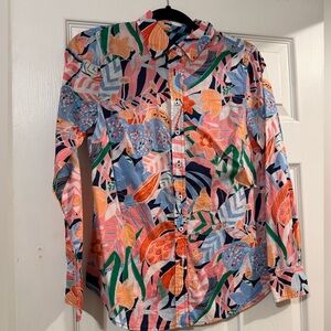 Talbots Multicolor Floral Button-Down Shirt